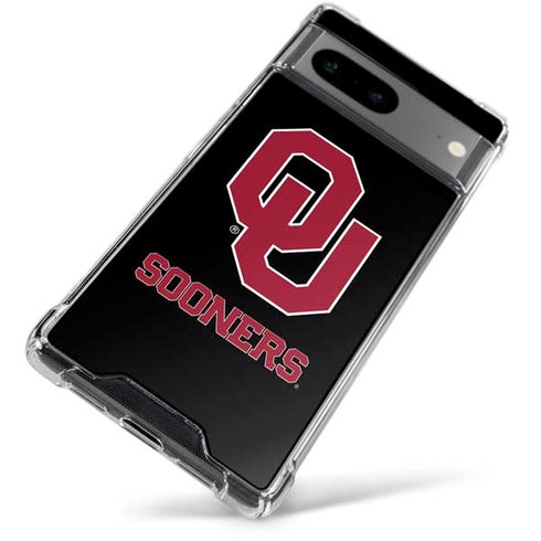 University of Oklahoma Sooners Black Google Pixel 7a Clear Case
